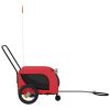 Pet Bike Trailer Red and Black Oxford Fabric and Iron