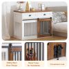 Heavy Duty Furniture style dog cage wooden dog cage double door dog cage side cabinet dog cage Dog crate (44 1/2"W *26"D *33 1/4"H)