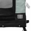 Pet Bike Trailer Gray and Black Oxford Fabric and Iron