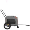 Pet Bike Trailer Orange and Gray Oxford Fabric and Iron